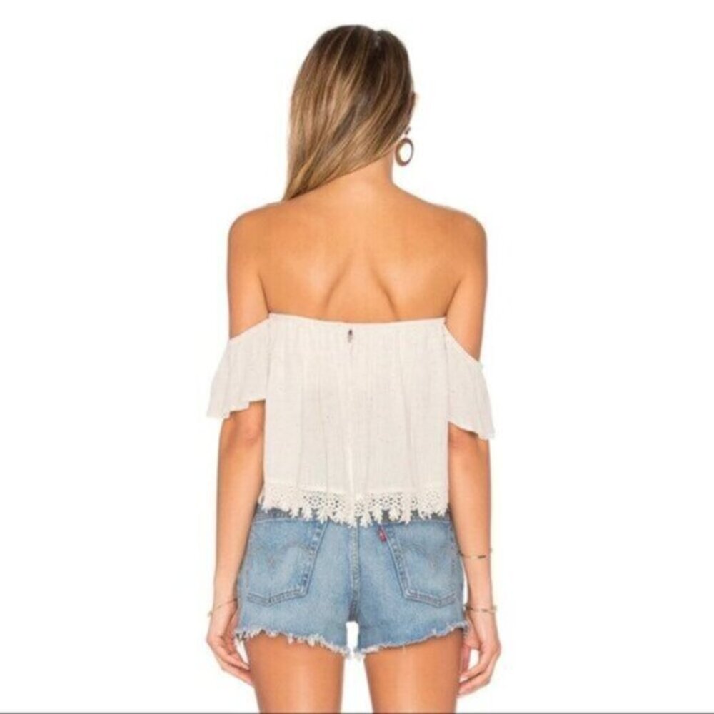 Tularosa Revolve Amelia Top Crop Off The Shoulder Blouse Boho chic Size Small - Picture 16 of 16